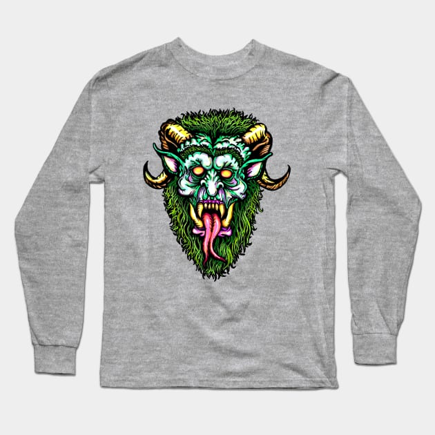 Krampus Long Sleeve T-Shirt by Yetiman